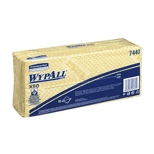 Wypall X50 Cleaning Cloths Yellow (Pack of 50)