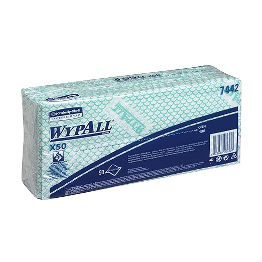 Wypall X50 Cleaning Cloths Green (Pack of 50)