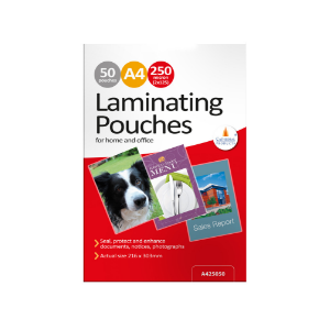 A4 Laminating Pouch 250mu - 50pk