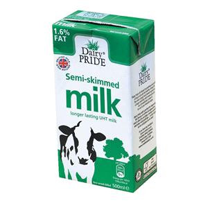 Dairy Pride (500ml) Semi Skimmed UHT Milk - 12pk