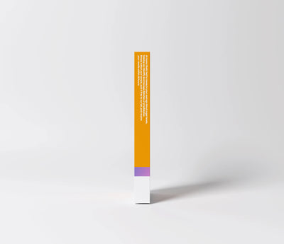 Tall, narrow box with a gradient design on a white background