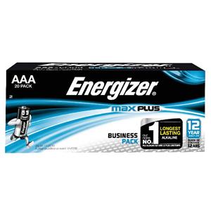 Energizer Max Plus AAA Alkaline Batteries (Pack 20)