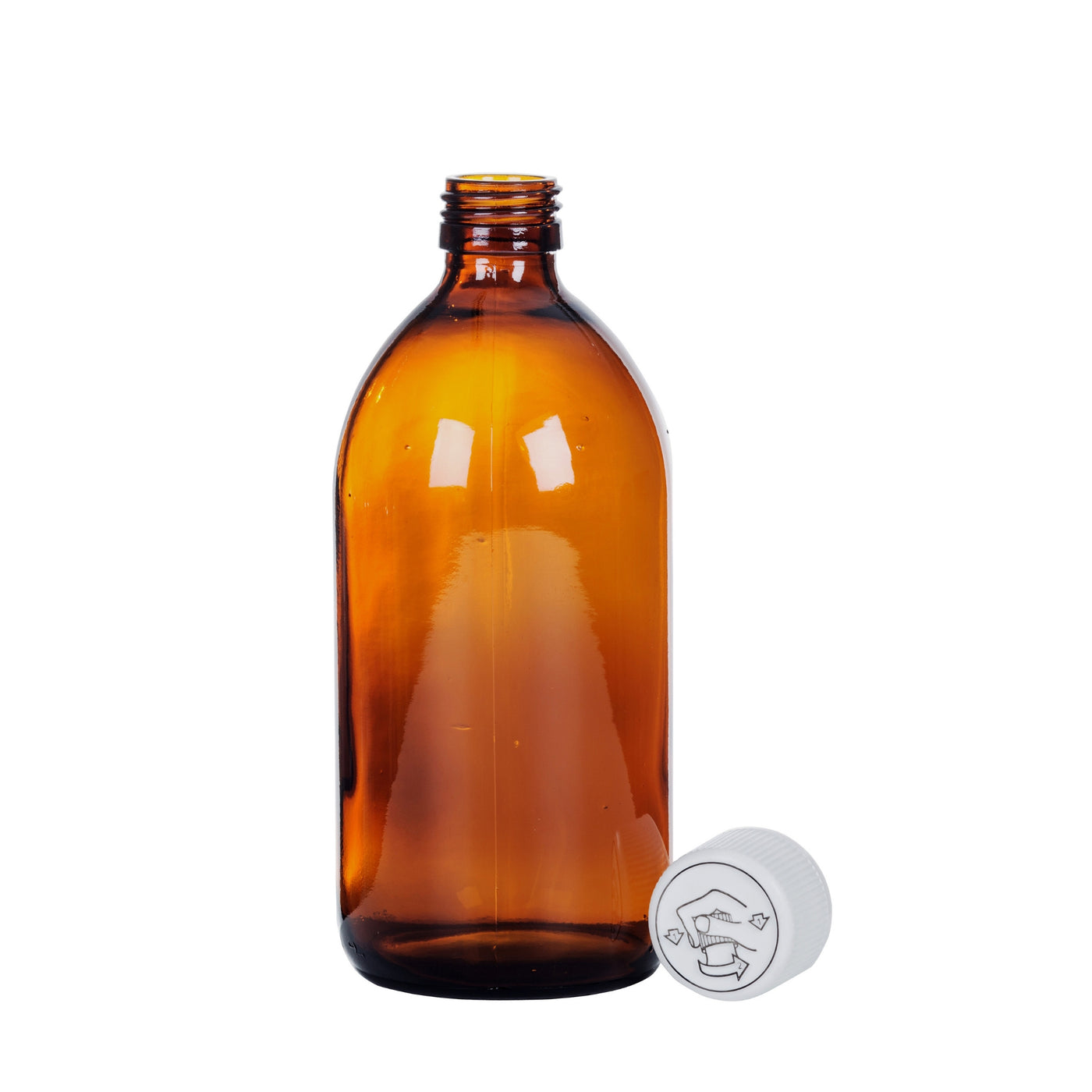 Capped Glass Bottle 500ml