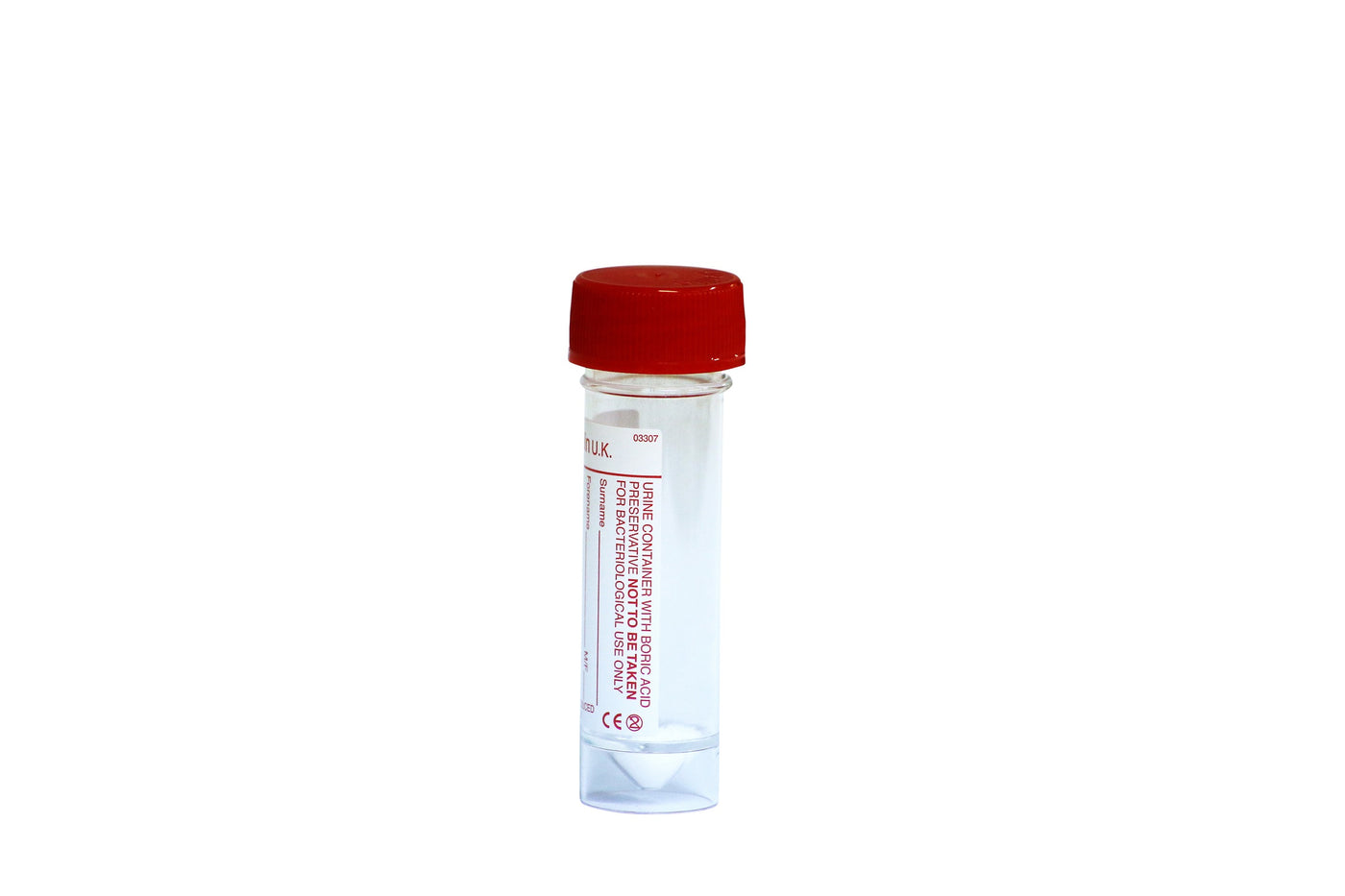 Sample Bottle with Boric Acid