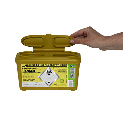 Sharpsguard Yellow 1 Litre Sharps Bin - Single