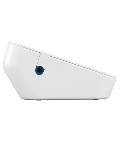 Side of UA-611 Blood Pressure Monitor, showing the side where the cuff will connect. On a white background.