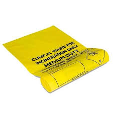 Yellow Clinical Waste Bags - Medium Duty - 30L - 50pk