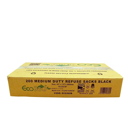 Medium Duty Black Refuse Sacks