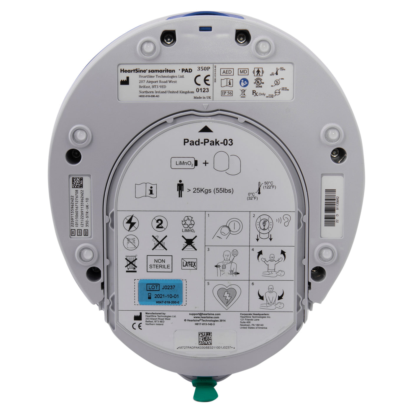 HeartSine Samaritan PAD 350P Semi Automatic AED Defibrillator