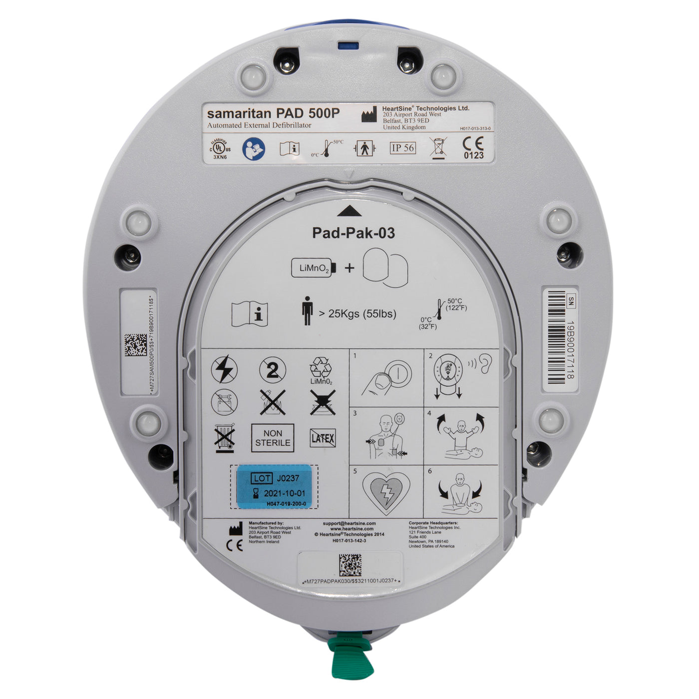 HeartSine Samaritan PAD 500P Semi-Automatic Defibrillator